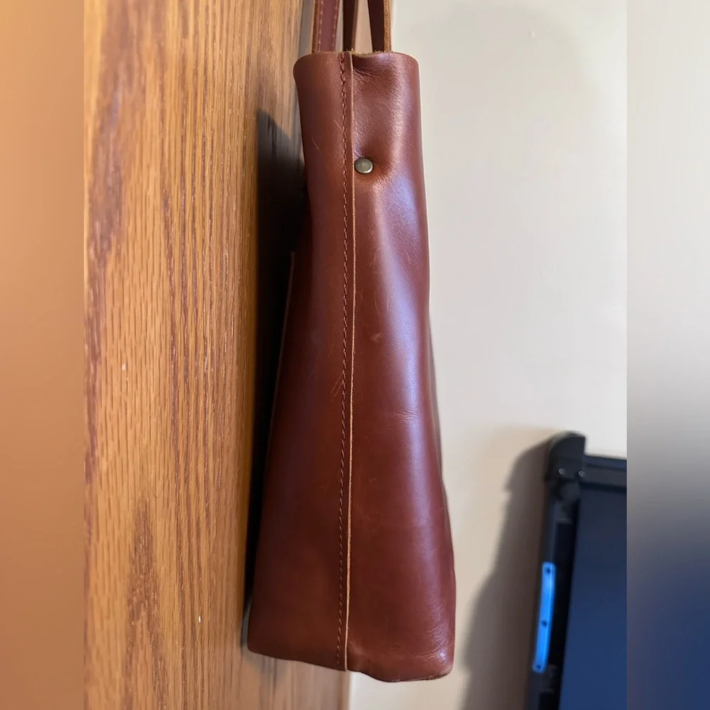 Portland Leather Brown Leather Tote Bag